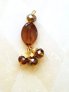 Kaffeebraun AB Kristall Perlen Quaste Fransen Schmuck Schneiderei - Bild 1 von 1