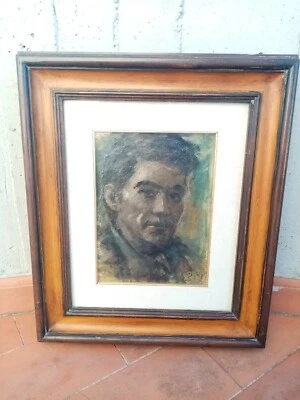  ERMANNO TOSCHI (Lugo, 1906 - Fiesole, 1999) affresco su masonite autoritratto - Immagine 1 di 4