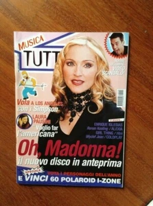 RIVISTA TUTTO MUSICA SETTEMBRE 2000 MADONNA ROBBIE WILLIAMS PAUSINI COLDPLAY - Foto 1 di 1