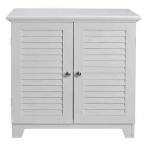 Contemporary Country 23.5 in. W x 11.75 in. D x 23.5 in. H Louvered Double Door - Picture 1 of 2