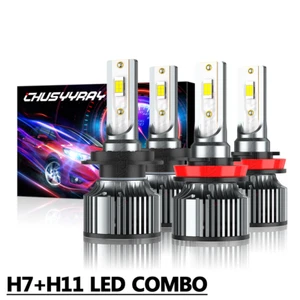 Combo de 4x bombillas de faros LED H7 H11 bajo/niebla para BMW X5 F15 2013-2018 - Imagen 1 de 13
