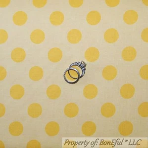 BonEful Fabric FQ Cotton Quilt Yellow Tone POLKA DOT Minion Unisex Baby Girl Boy - Picture 1 of 8