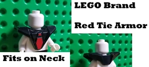LEGO Shoulder Armor RED Tie Plate Minifigure Business Lord Neck Breastplate - Picture 1 of 1