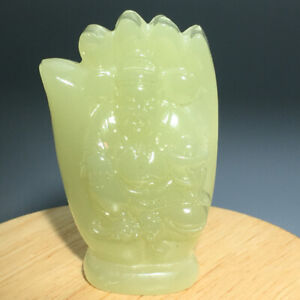 74g Natural Crystal.hetian jade.Hand-carved.Exquisite Palmar Buddha statues36