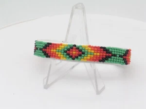 Native American Navajo Handmade Bead Cuff Bracelet - Picture 1 of 9