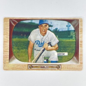 1955 Bowman Pee Wee Reese #37 Brooklyn Dodgers VG Rounded Corners No Crease