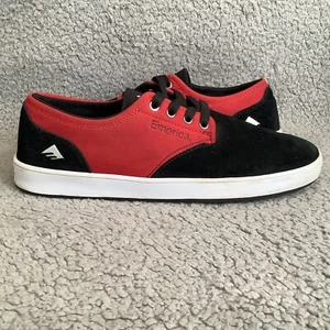 Emerica The Romero Laced X Bronson Skate Shoes Mens 8.5 Red Black Suede Leather - Picture 1 of 11