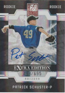 Patrick Schuster 2009 Panini Elite Extra rookie RC auto autograph card 148 /695