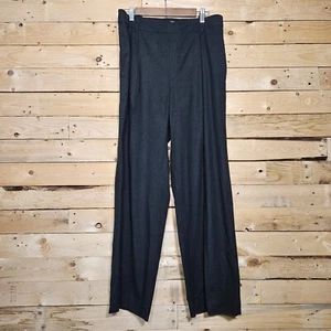 Vince Pants Large Women's Black Linen Blend Wide Leg Lagenlook Minimalist - Picture 1 of 10