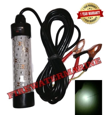 12V LED BLANCO SUMERGIBLE BAJO EL AGUA LUZ PESCA NOCTURNA  Foto 1 de 3