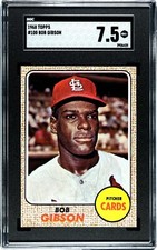 1968 Topps #100 Bob Gibson St. Louis Cardinals SGC 7.5 NM+