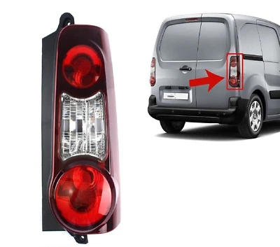 Peugeot Partner Mk2 Van 2012-2019 Door Rear Tail Light Lamp Drivers Side O/S UK - Image 1 of 4