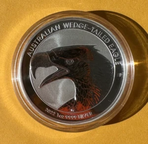 2022 $1 Australian Wedge-Tailed Eagle 1oz Silver Bullion Coin In Capsule - Foto 1 di 2