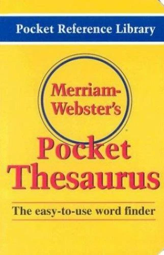Merriam-Webster's Pocket Thesaurus, New- 087779524X, Merriam-Webster, flexibound Foto 1 de 1
