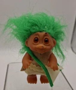 RARE Good Luck 1985 DAM Norfin Troll Green Hair Crossbody Bag Collectable G76 - Picture 1 of 6