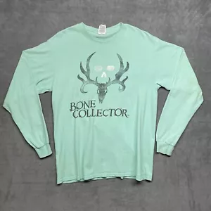 Camiseta Coleccionista Hueso Calavera Manga Larga Camiseta Verde Talla Mediana *Defectos - Imagen 1 de 9