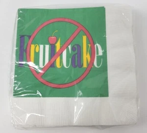 Vintage Paper Napkins. Anti-Fruitcake. Pack of 20. Factory Sealed New! 2 Ply - Picture 1 of 3
