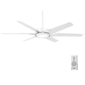 Minka Aire F866L-WHF Deco 65" Flat White LED Outdoor Ceiling Fan with Remote - Picture 1 of 9