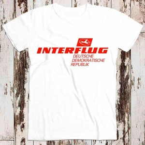 Interflug Logo DDR National Airline of East Germany Best Seller T Shirt 8552 - Picture 1 of 2