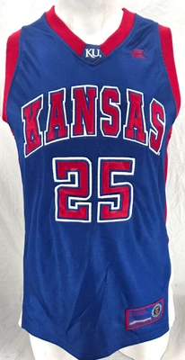Kansas KU Jayhawks Colosseum Blue 25 Mesh Basketball Jersey Shirt Men's S - Image 1 of 4