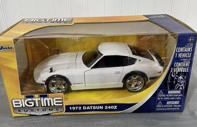 JADA Bigtime Kustoms 1972 Datsun 240Z Blanco Diecast Escala 1/24 Nuevo en caja abierta Foto 1 de 4