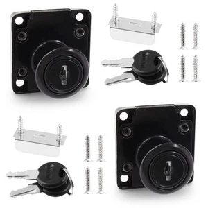 2 Pack File Cabinet Locks with Key, 7/8 Inch / 22mm Cylinder Length Desktop L... - Picture 1 of 7