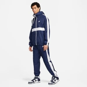 Nike Ropa Deportiva Calce Suelto Pierna Cónica Ajuste Regular Talla L Hombres Tejido Pantalón de Pista Solo Azul - Imagen 1 de 1