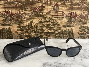 OCCHIALI DA SOLE RALPH LAUREN PURPLE LABEL ITALIA TARTARUGA E CUSTODIA IN PELLE DI COCCODRILLO NERA - Foto 1 di 24