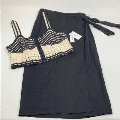 Jason Wu Falda Larga Recta Tejida Camiseta sin Mangas Top Corto 2 Piezas Talla 10. NUEVO Foto 1 de 4