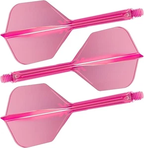 3 Stück Kunststoff Profi Dart Flights 2ba Screw Soft Robust Darts Tail Pink - Bild 1 von 1