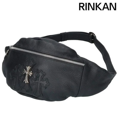 CHROME HEARTS #3 SNAT PACK Cross Patch Dagger Zip Leather Waist Bag Men's Used 4 - Image 1 of 4