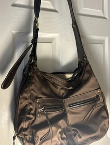 Storksak London Brown Leather/Nylon Baby Diaper Bag - Picture 1 of 18