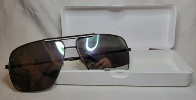 Vintage Men's Opti-Ray Brown Metal Silver Mirrored Aviator Sunglasses - Image 1 of 4