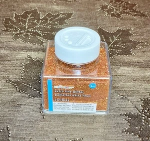 Creatology Orange Glitter 2oz Extra Fine Glitter Flakes Cube Container - Picture 1 of 6