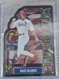 1999 Topps GALLERY OF HEROES #1 Mark McGwire RARE DIE CUT STAINED GLASS INSERT - Picture 1 of 2