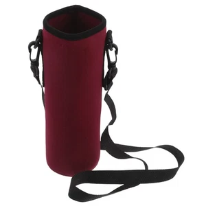  Outdoor Water Bottle Sling: Elastane Insulated Holder - Adjustable Shoulder - Picture 1 of 17