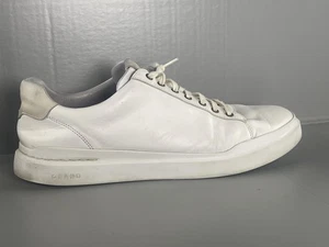 Cole Haan Shoes Mens Size 12 White Grand Series Leather Low Top Sneakers C39504 - Picture 1 of 14