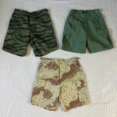 Tru Spec + Rothco BDU Shorts - Tiger Stripe + Desert + OD Green Olive Drab SMALL - Image 1 of 4