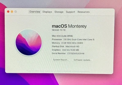 Apple 2014 Mac Mini A1347 Core i5 2TB SSD 8GB Monterey - Image 1 of 4