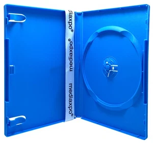STANDARD Solid Blue Color Single DVD Cases Lot - Picture 1 of 3
