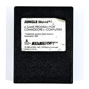 1983 Atarisoft Commodore 64 Cartridge Jungle Hunt Arcade Pitfall Adventure - Picture 1 of 5