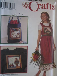 7703 Vintage Simplicity SEWING Pattern Jumper Tote Bag Panel BECK FF OOP S - L - Picture 1 of 1