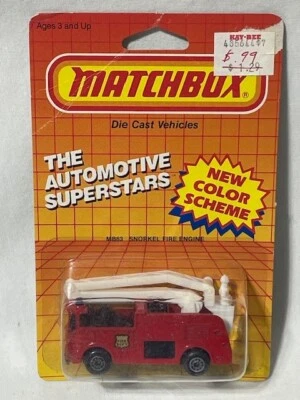 1986 Matchbox Snorkel Fire Engine, Lot B, MB 63, Red, 1/64, NIB - Image 1 of 3