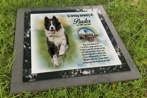 Lápida de tumba puente arco iris, marcador de tumba para mascotas, monumento conmemorativo de tumba al aire libre. - Imagen 1 de 19