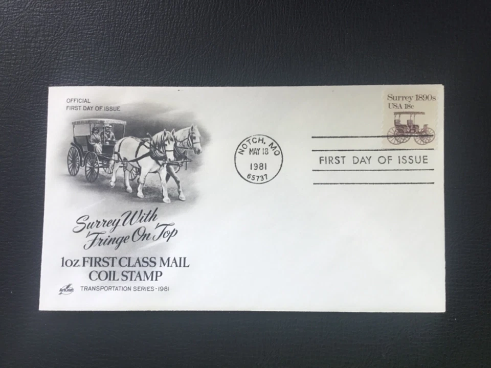 ICOLLECTZONE  US 1907 Transportation Series 18  cents FDC  (F400) - Image 1 of 1