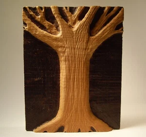 Arte pirografía en madera de cedro talla con alambre colgante - Imagen 1 de 10