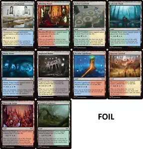 Duskmourn Set of 10 FOIL Common Dual Lands - MTG Magic - Picture 1 of 1