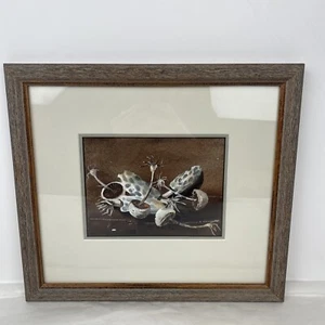 Vintage signiertes Katharina Garne Heintz Aquarell Pilze kostenloser Versand - Bild 1 von 11