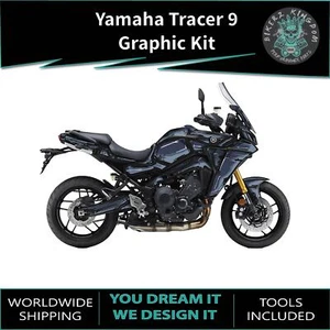 Yamaha Tracer 9 2020-2024 Grafik Kit Cartoon Grau Blau Design Aufkleber Set - Bild 1 von 2
