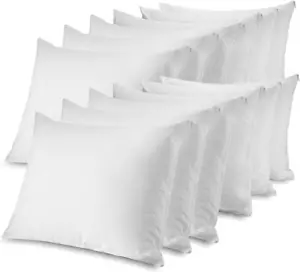 Zippered Pillow Protectors 12 Pack Standard | 100% Cotton Breathable Pillow Cove - Picture 1 of 12